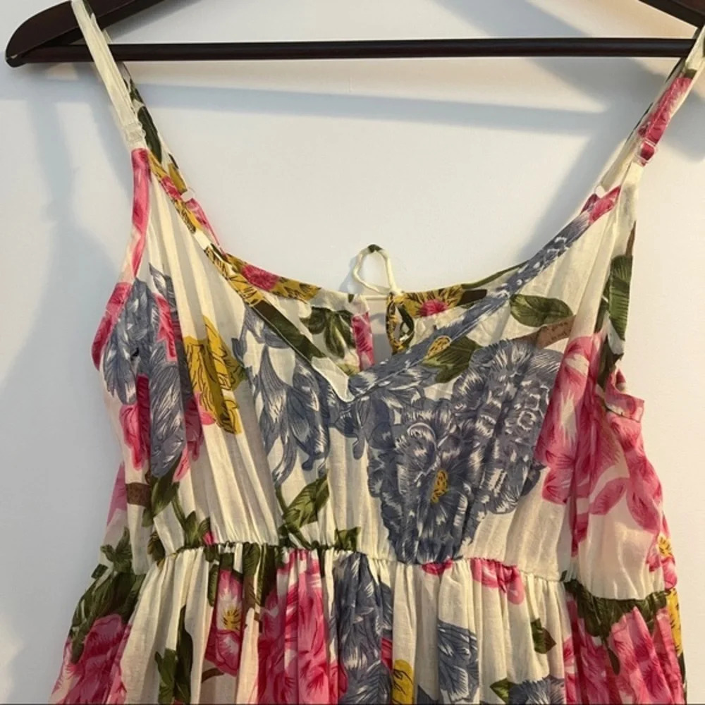 Dress floral XL adjustable back and straps Monica elastic waist - Picture 3 of 5